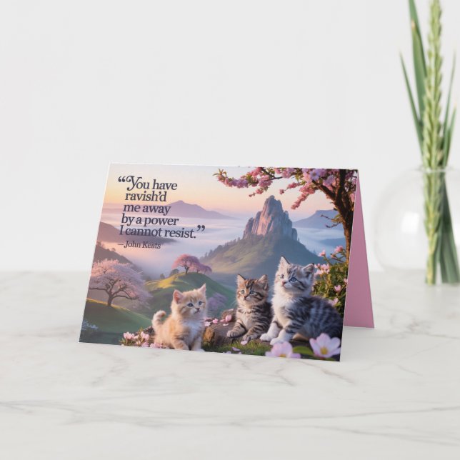 Tarjeta Festiva Keats Valentine's Day Card 4 (Anverso)