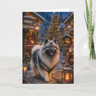 Tarjeta Festiva Keeshond Fiesta