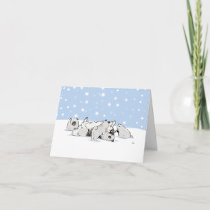 Tarjeta Festiva Keesies in the Snow   Personalizado de Navidades d
