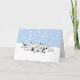 Tarjeta Festiva Keesies in the Snow | Personalizado de Navidades d