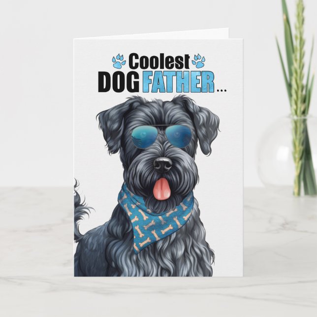 Tarjeta Festiva Kerry Blue Terrier Dog El Día del Padre más frío (Anverso)