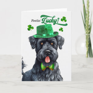 Tarjeta Festiva Kerry Blue Terrier Feelin 'Lucky St Patrick's Day