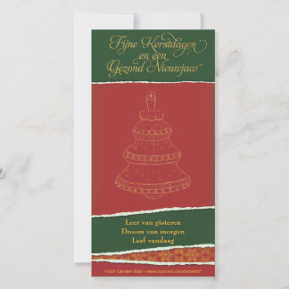 Tarjeta Festiva Kerstkaart resolvió el kerstboom