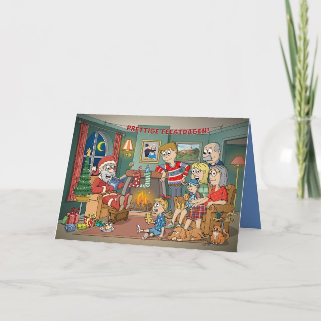 Tarjeta Festiva Kerstverhalen van de kerstman voor de hele familie (Anverso)