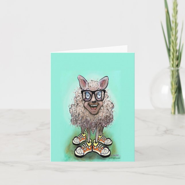 Tarjeta Festiva Kiddo Sheep (Anverso)