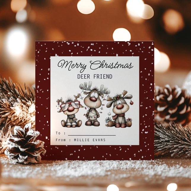 Tarjeta Festiva Kids Classroom Deer Themed (Subido por el creador)