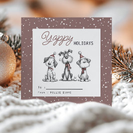 Tarjeta Festiva Kids Classroom Dog Themed Yappy Holidays
