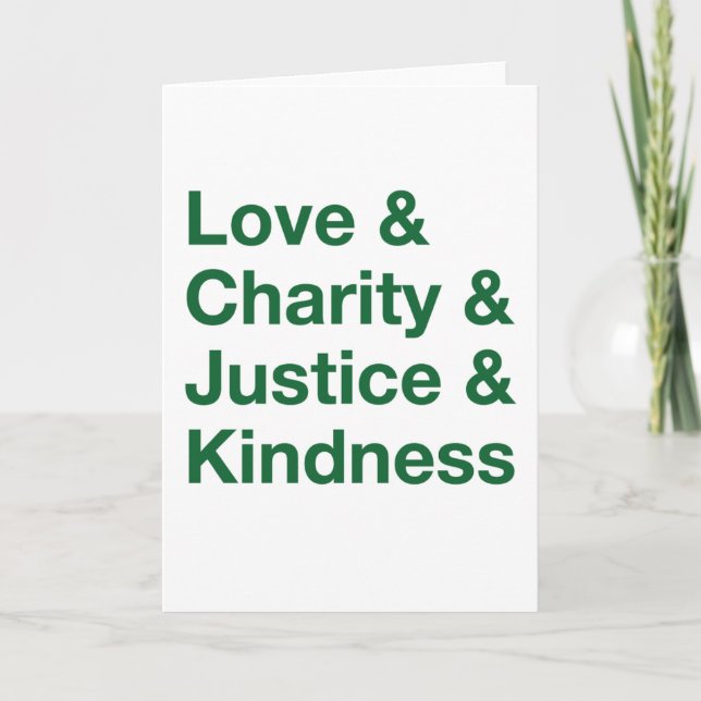 Tarjeta Festiva Kind Words Holiday Card (Green) (Anverso)
