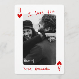 Tarjeta Festiva king Of My Heart Personalized Photo 