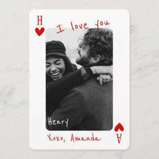 Tarjeta Festiva king Of My Heart Personalized Photo 