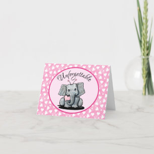Tarjeta Festiva KiniArt Elefante San Valentín