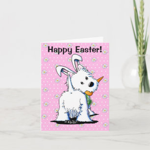 Tarjeta Festiva KiniArt Westie Pascua Bummy