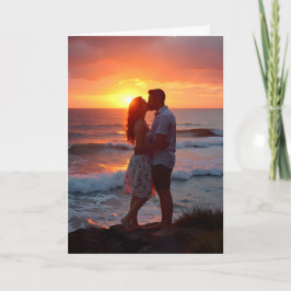 Tarjeta Festiva Kiss Valentine's Day Card