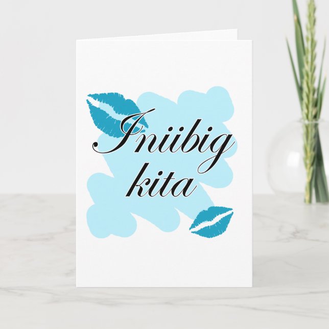 Tarjeta Festiva Kita de Iniibig - filipino te amo (Anverso)