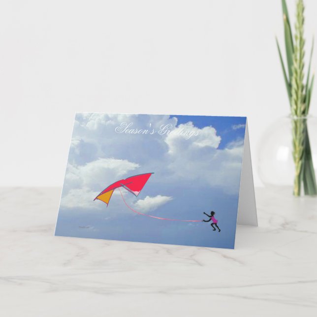 Tarjeta Festiva Kite Kid (Anverso)
