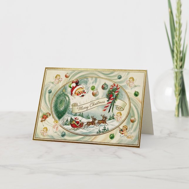 Tarjeta Festiva Kitschmas Nostálgico  (Anverso)