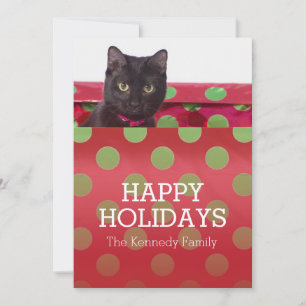 Tarjeta Festiva Kitty In Gift Box