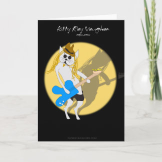 Tarjeta Festiva Kitty Ray Vaughan