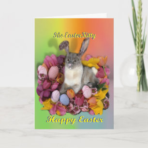 Tarjeta Festiva Kitty Siamese