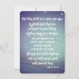 Tarjeta Festiva KJV Gloria a Dios Navidades