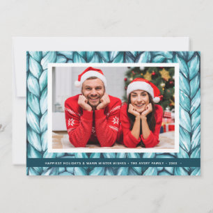 Tarjeta Festiva Knit personalizado de navidades