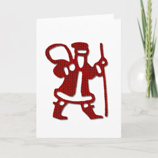 Tarjeta Festiva Knit Santa