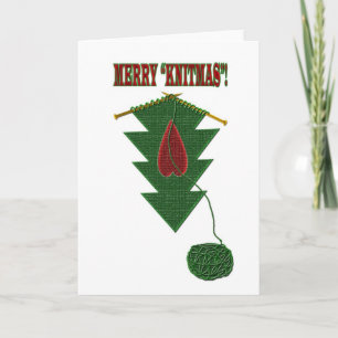 Tarjeta Festiva KnitmasTree