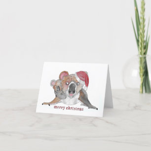 Tarjeta Festiva Koala Merry Christmas