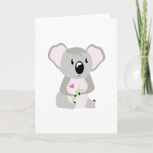 Tarjeta Festiva Koala Valentine
