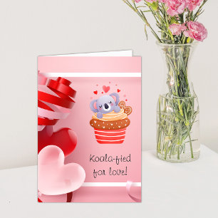 Tarjeta Festiva Koalas Adorables Día de San Valentín