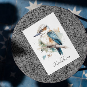 Tarjeta Festiva Kookaburra azul verdadero, personalizado