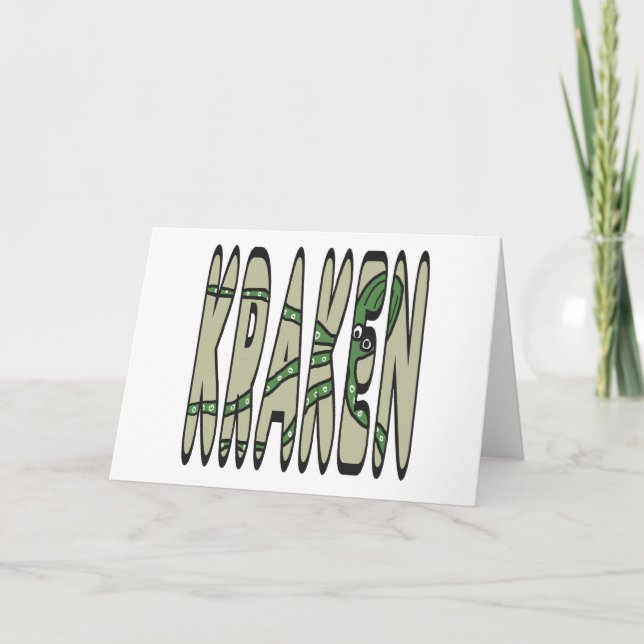 Tarjeta Festiva Kraken (Anverso)
