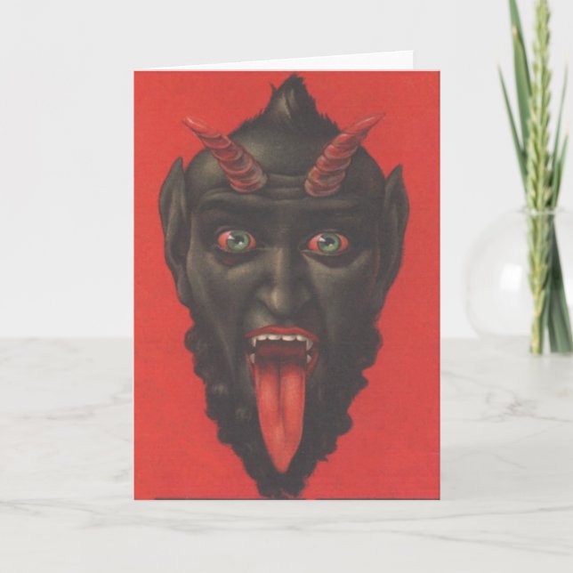 Tarjeta Festiva Krampus (Anverso)