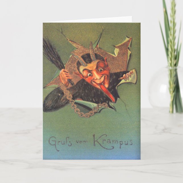 Tarjeta Festiva Krampus (Anverso)