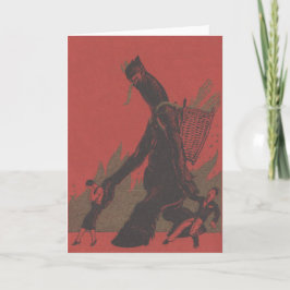 Tarjeta Festiva Krampus Castigando A Los Malos Adultos