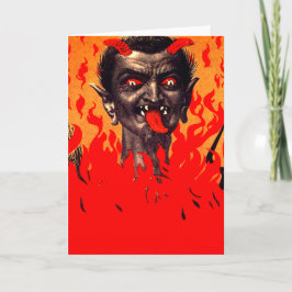 Tarjeta Festiva Krampus emerge del infierno