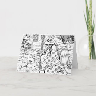 Tarjeta Festiva Krampus está viniendo