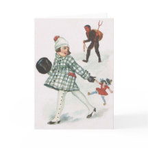 Krampus Persiguiendo A Una Niña Con Muñeca