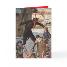 Krampus que castiga invierno de los niños del