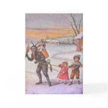 Krampus robando juguetes y niños