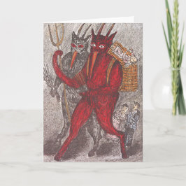 Tarjeta Festiva Krampus Toma de Niños