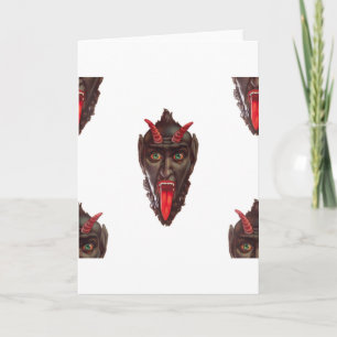 Tarjeta Festiva krampus vintage