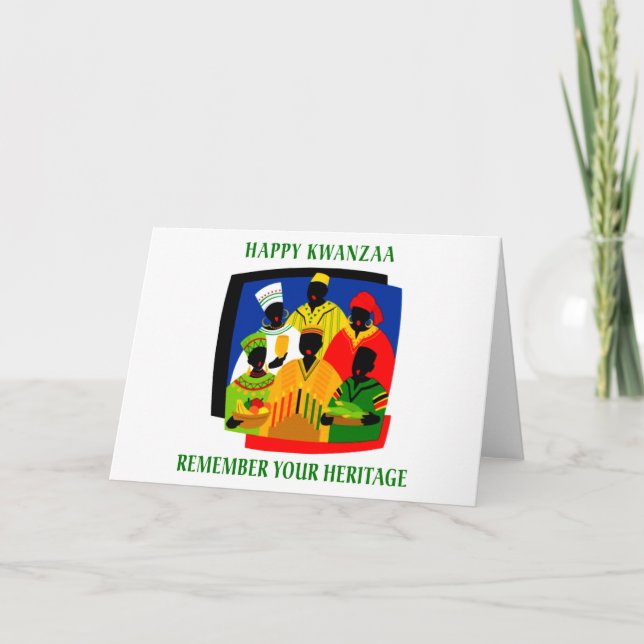 Tarjeta Festiva Kwanzaa (Anverso)