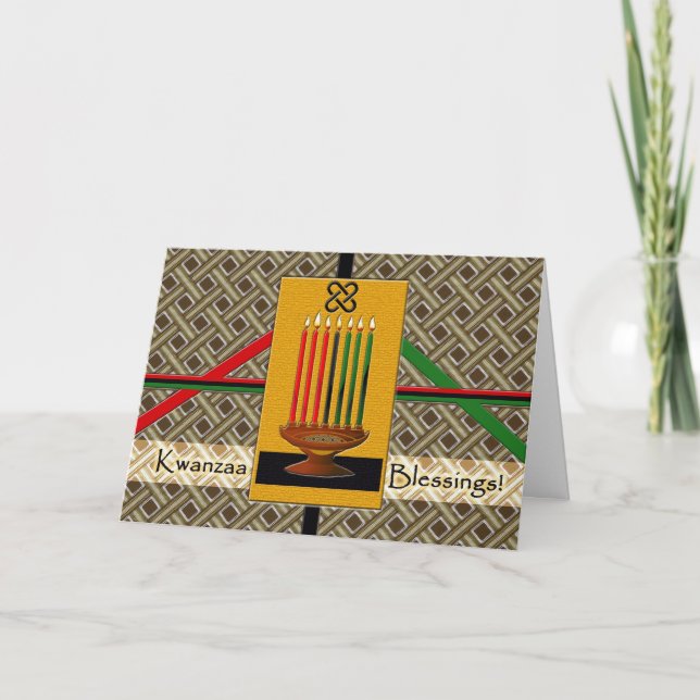 Tarjeta Festiva Kwanzaa Blessings (Anverso)