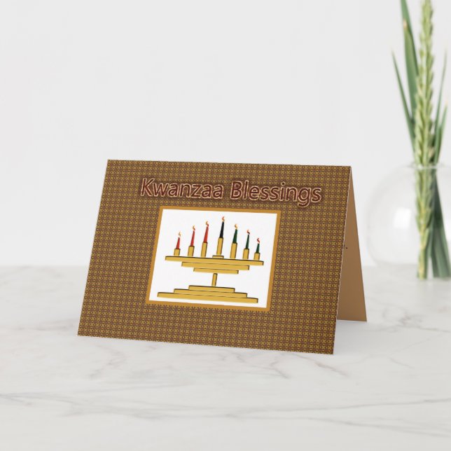 Tarjeta Festiva Kwanzaa Blessings (Anverso)