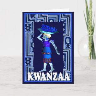 Tarjeta Festiva ¡Kwanzaa, cabezas es el mejor transporte!