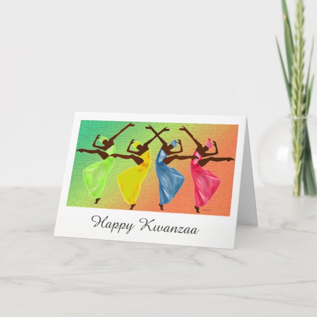 Tarjeta Festiva Kwanzaa feliz (Anverso)