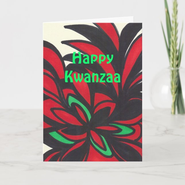 Tarjeta Festiva Kwanzaa feliz (Anverso)