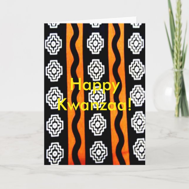 Tarjeta Festiva ¡Kwanzaa feliz! (Anverso)