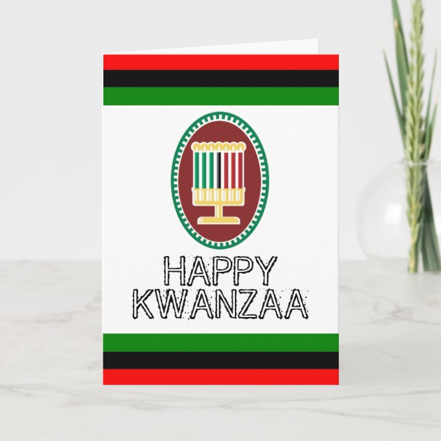 Tarjeta Festiva Kwanzaa feliz (Anverso)